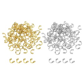 PATIKIL Fishing Spinner Clevis 6mm/0.24", 200Pcs Easy Spin U-Shaped Brass Links for Lure Fishing Spoon Spinnerbait Inline Parts Accessory, 2 Colors