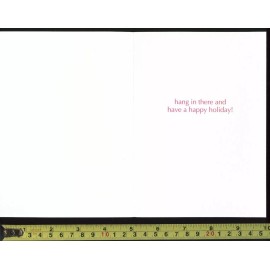 Black hanging bat Christmas card #76 - 1 card + 1 blank envelope