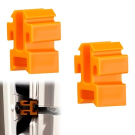 BrightRow 2 Pcs PVC Refrigerator Door Prop Rv Refrigerators, Sturdy Rv Refrigerator Door Prop Orange, Ventilation Tool with Secure Lock Design