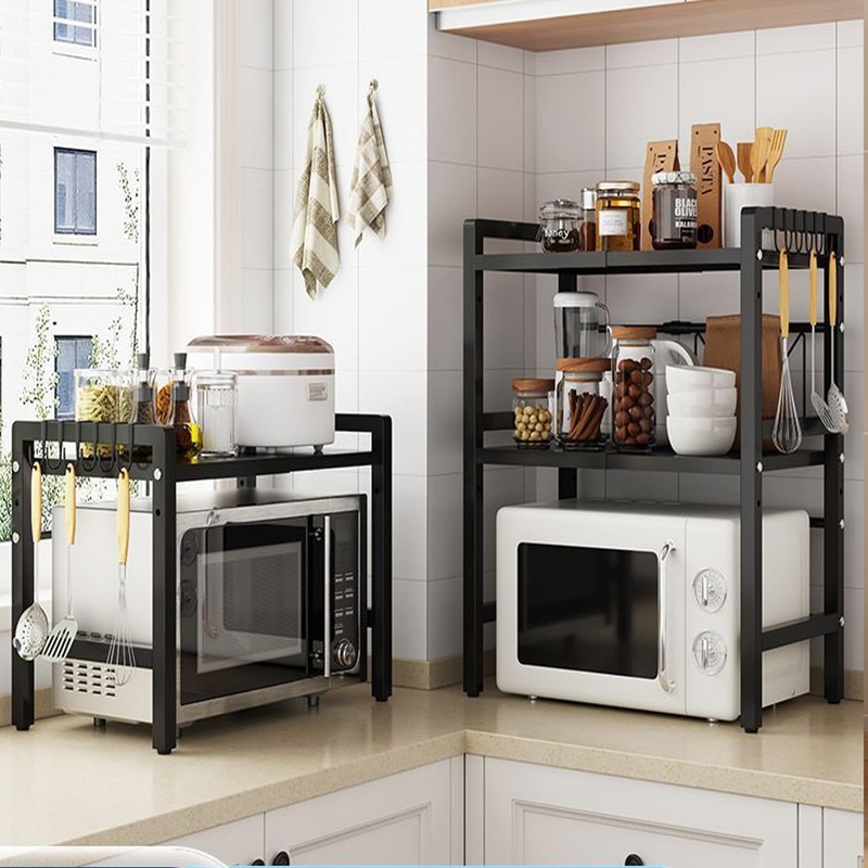 LUCKY KVW Microwave Oven Rack, Microwave stand,Adjustable Shelf with 6