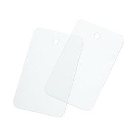 MECCANIXITY Clear PVC Product Identification Tags, Shipping Material Labels, 200 Count, Rectangular, 1.38x2.36 Inch, Waterproof, Tear Proof, Oil Proof, Weatherproof, Transparent, Labels, Tags