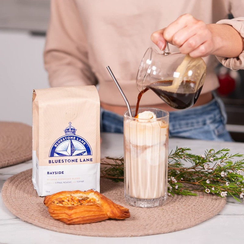 Bluestone Lane Coffee Beans, Bayside Blonde Light Roast, Whole Bean,