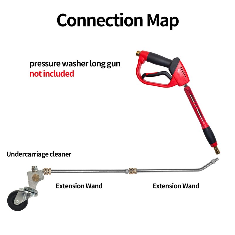 Hourleey Pressure Washer Undercarriage Cleaner, Undercarriage Water Broom with 13