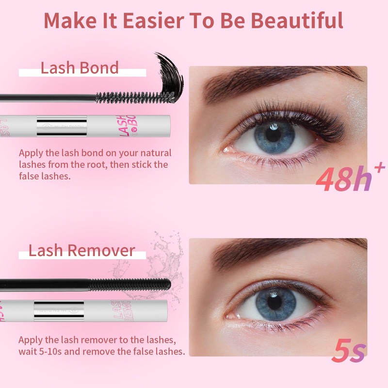 Mlen Diary Lash Bond and Seal, 2 in 1 Gentle