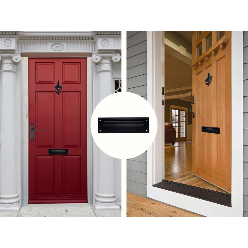 QCAA Solid Brass Mail Slot, with Solid Brass Interior Frame,