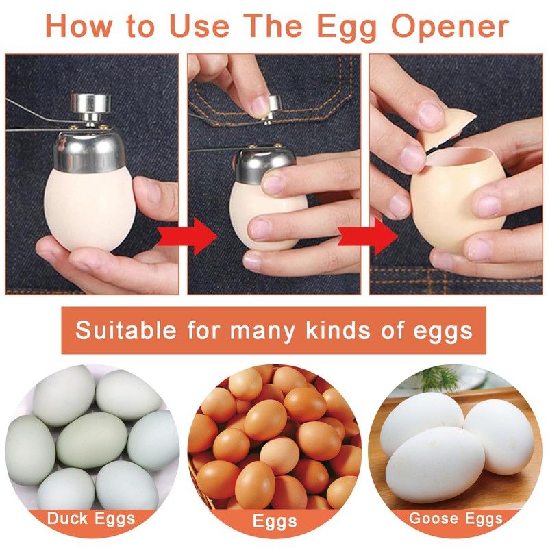 Egg Cups Set, 9pcs Egg Cups and Stainless Steel Egg
