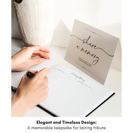 Lamare Funeral Guest Book for Memorial Service – Elegant Celebration of Life Guest Book and in Loving Memory Guest Book - Condolences Book for Funeral