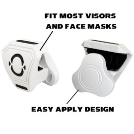O Shield Football Visor Clip, Suitable with Any Kinds of Football Helmet Visor, High Impact Absorbing Ability, Less Distortion, Youth and Adult are Available for Use, White