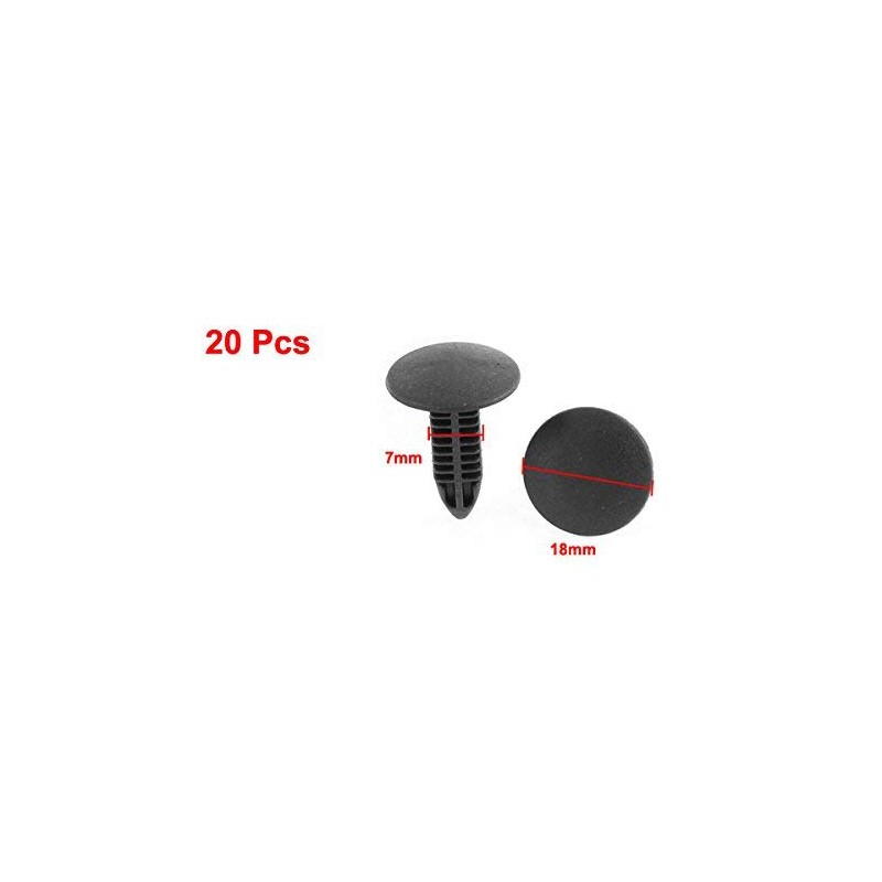 20 Pcs Black Plastic Rivet Protector Clips for Trim and