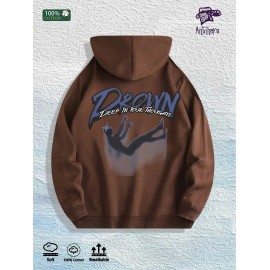 Antihero Drown Deep in Thoughts Graphic Hoodie - 100% Cotton, US Warehouse, 7 ColorsColor: Brown, Size: Xl