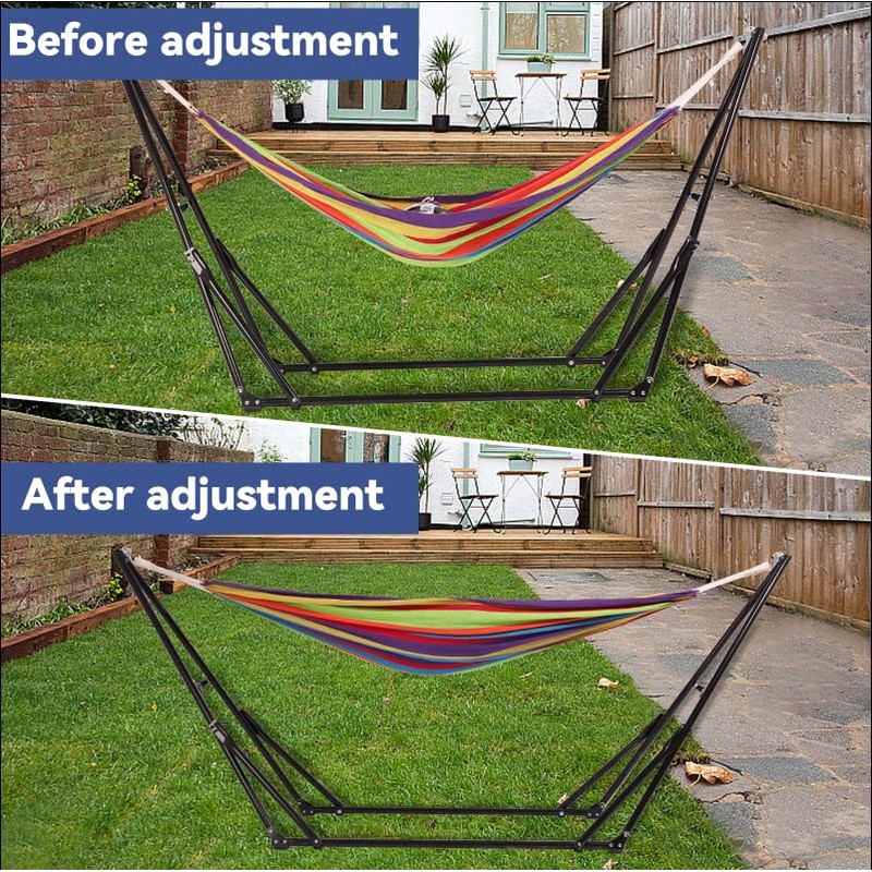 Hammock with Foldable Steel Stand,Frabic Tension Adjustable,Carrying Bag Included, 616