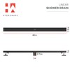 Hydroware 48 Inches Linear Shower Drain - Stainless Steel Rectangular