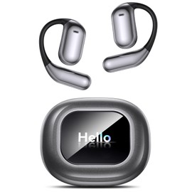 Zebroy Ultra Open-Ear-Headphones Wireless Bluetooth - Ergonomic Pro Over The Ear Earbuds with Air-Like Silicone Design, Bone Conduction Headphones for Running, Workouts, and Fitness, Dark Gray
