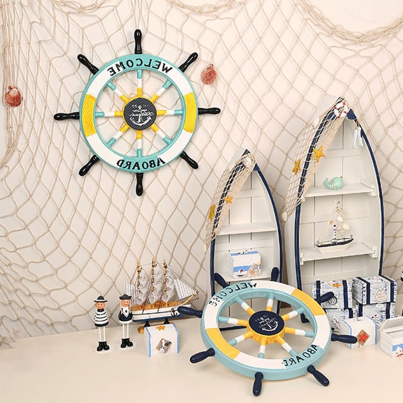 Fish Net Wall Decor Decor Wall Hanging Props Seashell Mediterranean