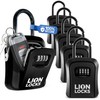 Lion Locks Lock Box for Keys, 6 Pack Black -