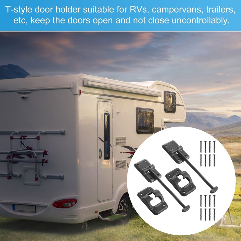 TNITRIB RV T-Style Door Holder Catch 6" for Latch Holder