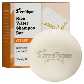 TERRAFIQUE TERRAFIQUE Rice Water Shampoo Bar - Citrus Scent - Nourishing Shampoo with Cocoa Butter, Shea Butter for Hair Growth - 3.5 Oz / 100 G