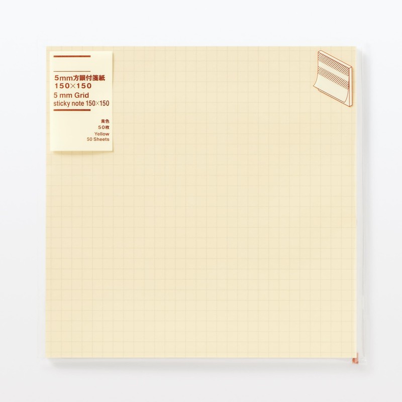 MUJI 83366711 0.2 inch (5 mm) Square Sticky Notes, 5.9