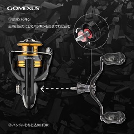 GOMEXUS FY82 Shimano Stella Nasci Twin Power Spinning Reel, 82mm Replacement Double Handle, Light Game, Forged Carbon, Ultra-light, Smooth Spool, Left and Right Compatible