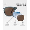 WMP Eyewear - Men's Retro Keyhole Polarized Square Sunglasses, Premium
