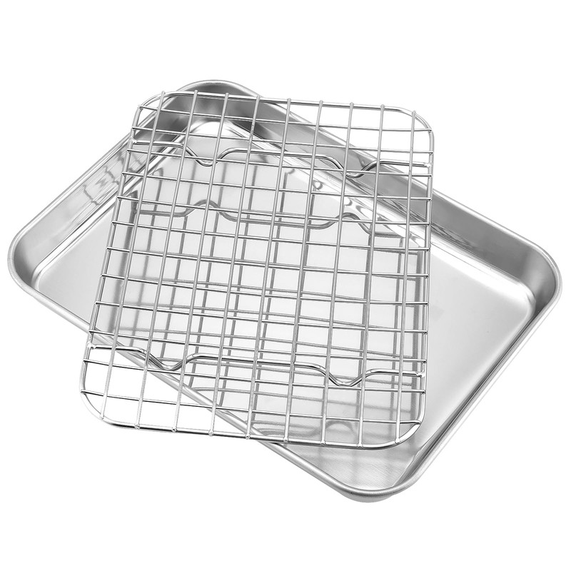UNGFEI 2 PCS Baking Sheet with Wire Rack, Stainless Steel