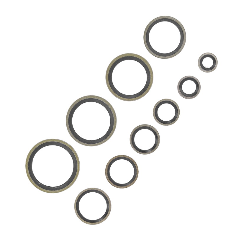 170PCS Set Drain Plug Gasket 10 Sizes Rubber and Metal