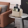 NICLNGSH PU Leather Remote Control Holder, 360 Degree Rotating Desk