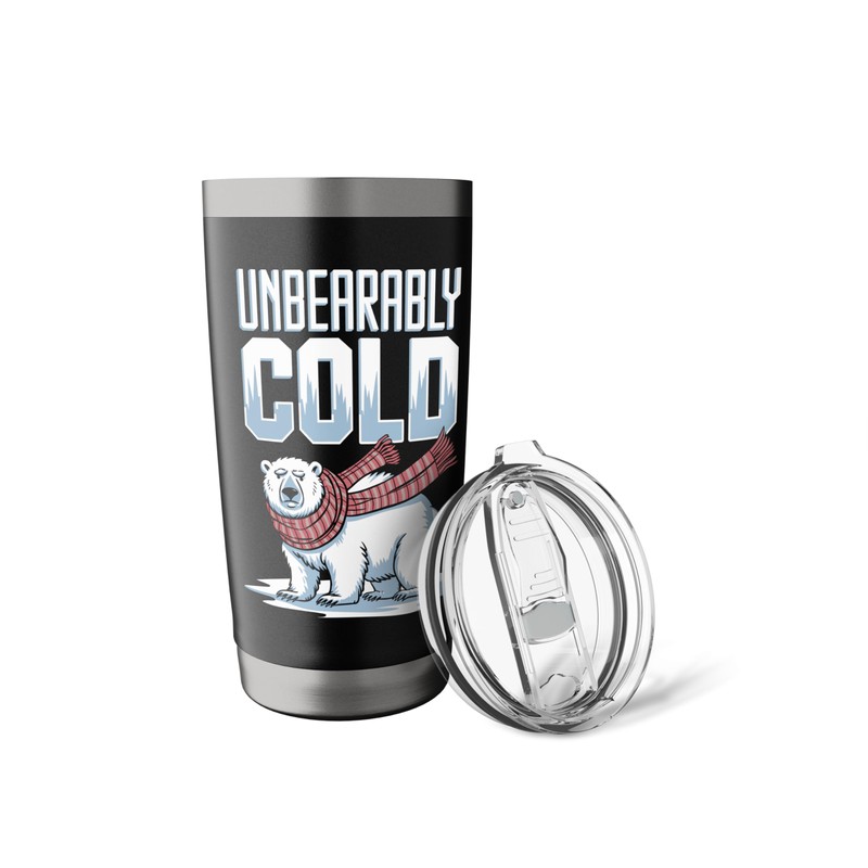 Winter Animal Humor Polar Bear Arctic Cold Weather Comedy Stainless