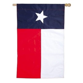 Ant Enterprises 12x18 Embroidered Sewn Texas Pole Sleeve Nylon Flag 12''x18'' Made in USA Best Garden Outdor Decor Polyester Material Flag Premium Vivid Color and UV Fade Resistant