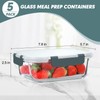 KOMUEE 30 oz 5 Pack Glass Meal Prep Containers, Glass