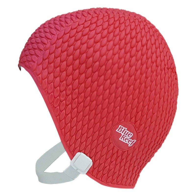Blue Reef Classic Retro Polka Dot Plain Swimming Cap Adult