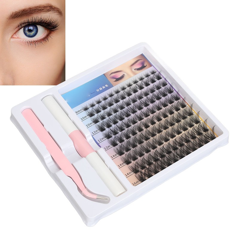 DIY Eyelash Extension Kit 120pcs Clusters 8‑16mm Individual Lash Extension
