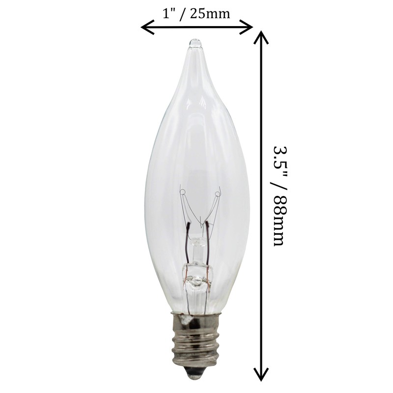 Creative Hobbies® Replacement Light Bulbs for Electric Candle Lamps, Flame