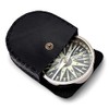 NKlaus Maritime Compass with Leather Case Chrome-Plated Brass Hiking Compass