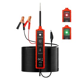 Power Circuit Probe Tester with Overload Protection and Component Activation,Polarity Identify Continuity Short Circuit Tester 6-24V with LED Test Light,Buzzer Warning,13FT Long Extension Cable