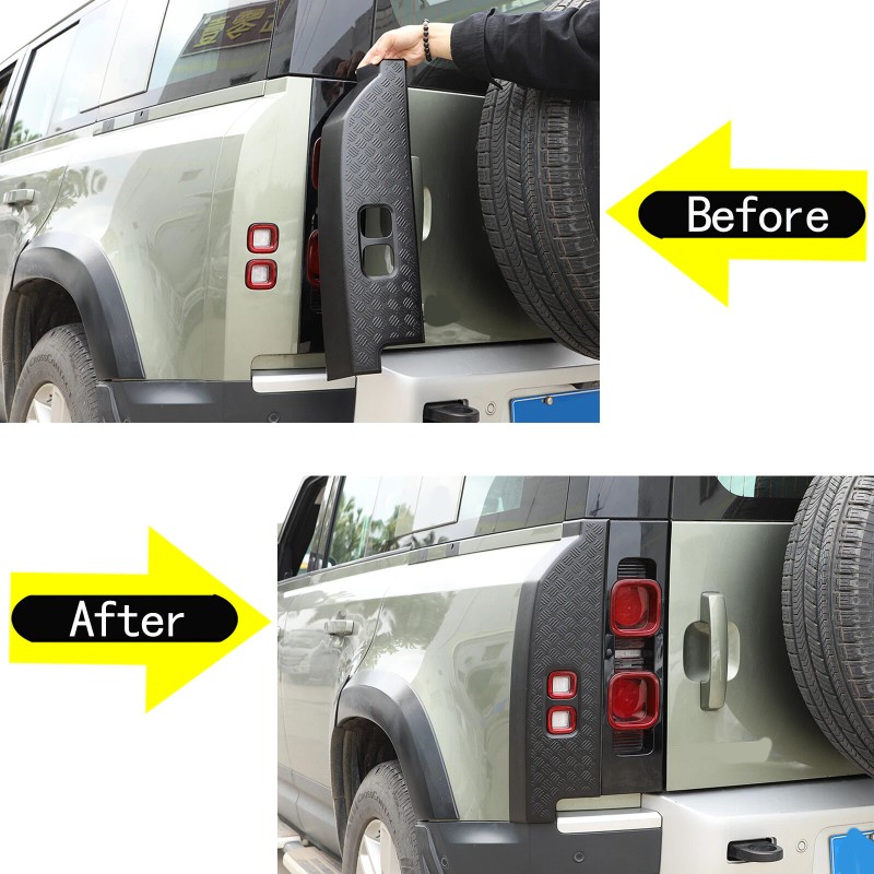 car-attention For Land Rover Defender 90 110 Black Rear Tail