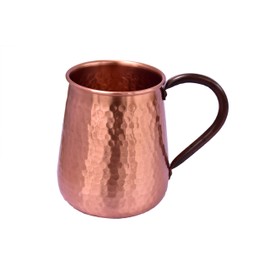 De Kulture Handcrafted Pure Copper Mug Moscow Mule With Handle , Ideal Drinkware With Ayurveda & Yoga Benefits Best Kitchen & Dining Table Decoration, 3.0x4.0 (LWH ) Inches, Set of 2