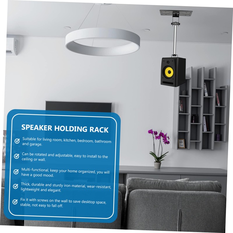 MERRYHAPY Elegant Wall Audio Storage Shelf Speaker Stand Floating Speaker