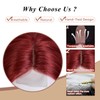ANNISOUL Red Short Wavy Wigs for Women 18Inch Bob Wave