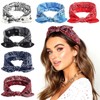 STGDAK 6 Pack Bow Headbands Paisley Prints Boho Bandana Headband