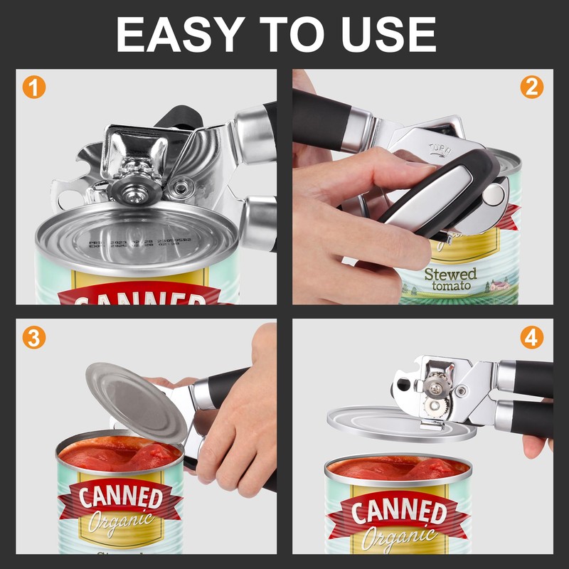 Can Opener, 3 in 1 Stainless Steel Tin Openers with
