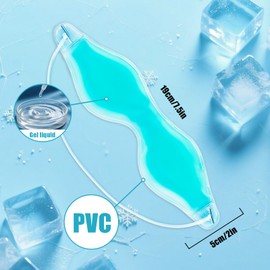 Cooling Gel Eye Mask, 2 Pack Gel Cold Pack for Puffy Eyes, Reusable Eye Mask for Dark Circles, Dry Eyes, Cold & Warm Sleep Compress for Post Surgery, Puffiness, Allergies