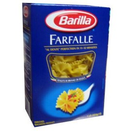 Parthenon Foods Bow Tie Pasta, Farfalle (Barilla) 1 lb (454g)