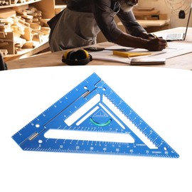 Rafter Square Tool with Jig Block, Woodworking Square Ruler, Precision Adjustable Carpentry Squares, Compact and Portable, Triangular Right Angle for Stair Gauge, Woodworking