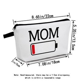 MoCaliduccious Energy Print Makeup Bag Battery Motif Cosmetic Bag Great Gift for Birthdays Mother's Day Samll Zipper Organizer Creative Birthday Gifts for Women Minimalist Makeup Bag for Self-care