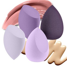 Esponjas de Maquillaje para Base 4 Pack Beauty Blenders para makeup Esponja Facial Suave y sin Ltex para Lquido, Cremas y Polvos                      