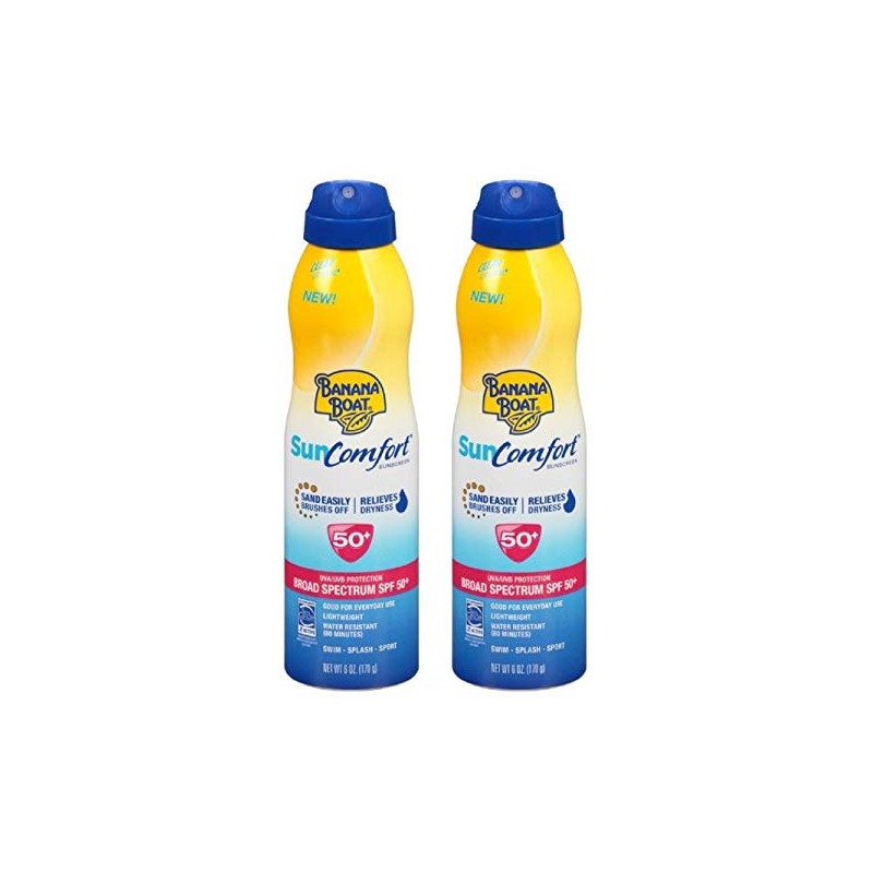 Banana Boat Continuous Spf#50+ Spray 6 Ounce Sun Comfort (177ml)
