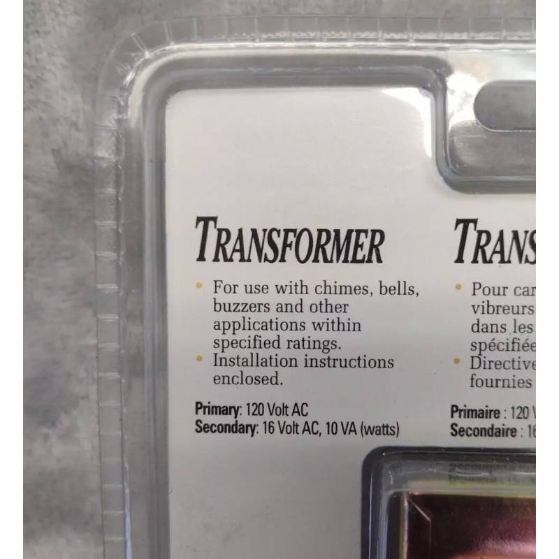 Carlon DH905 16VAC Transformer 10 Watts Chimes Bells Buzzers Other