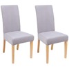 Smiry Velvet Stretch Dining Room Chair Covers Set of 2,