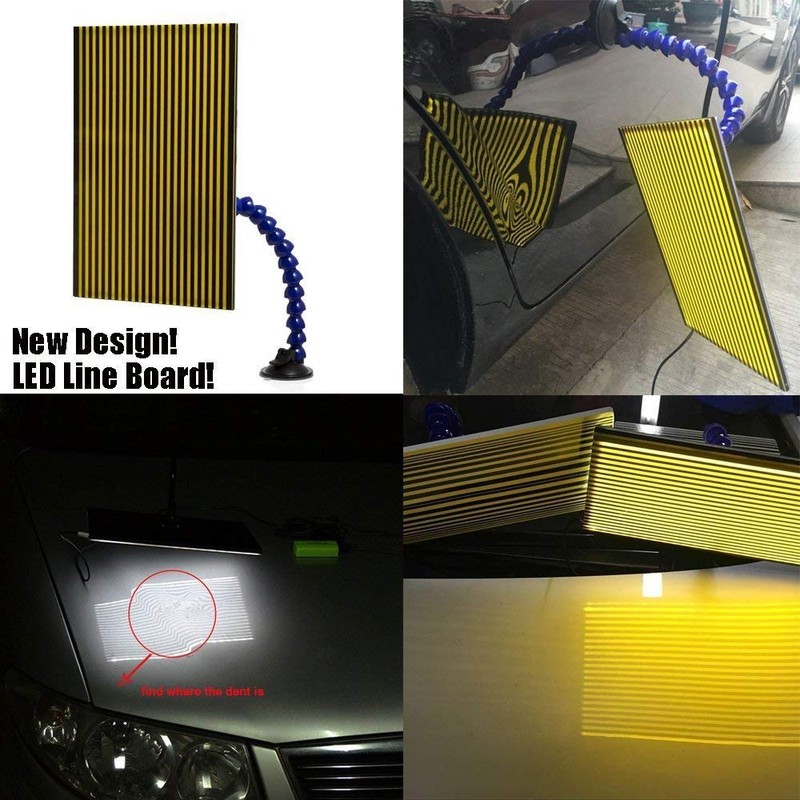 LadyRosian LED Paintless Dent Repair Tool Double Panel Strip Line